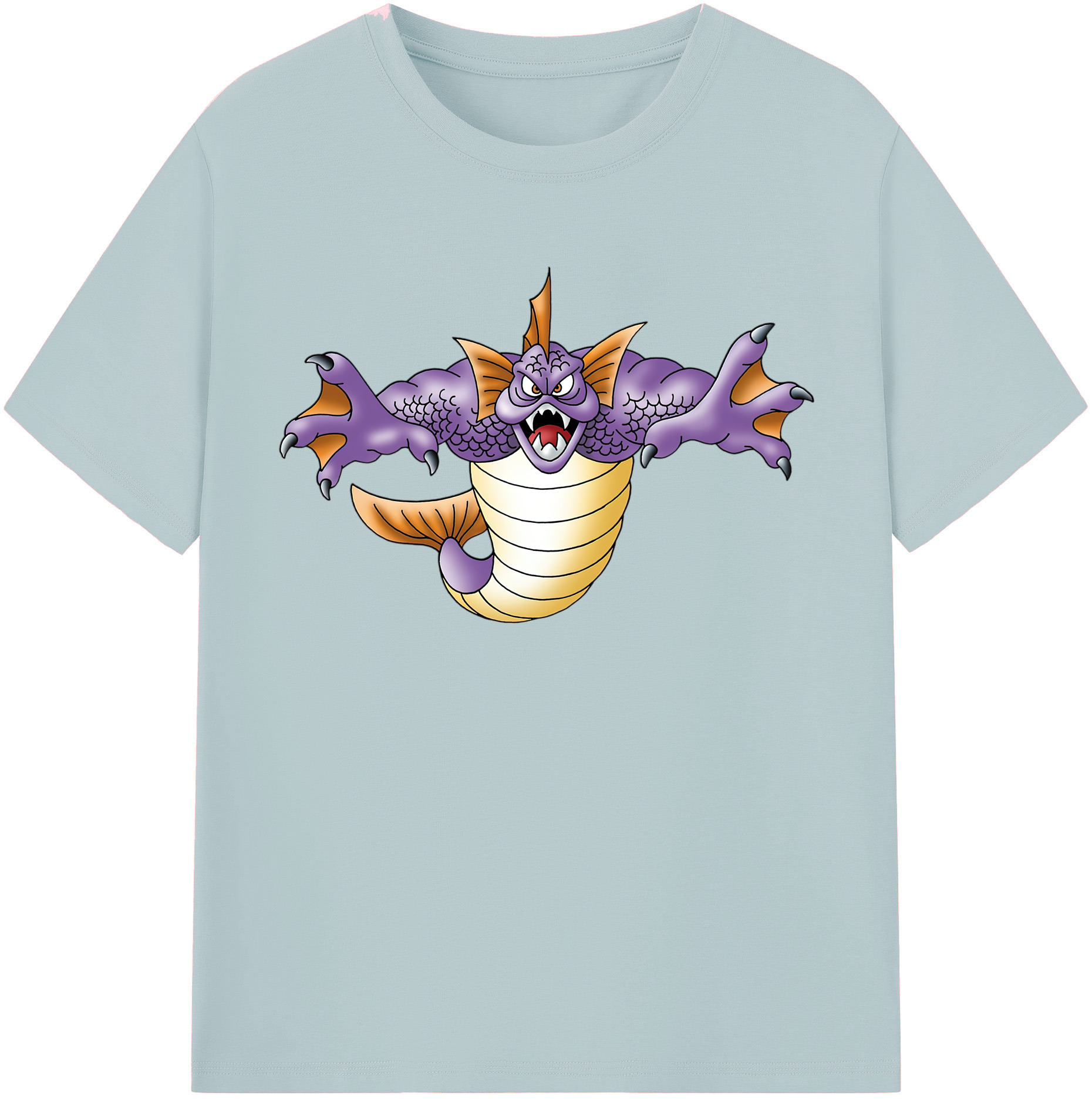 （画像用） ドラゴンクエスト Doragon Kuesuto Dragon Quest 綿100％半袖Tシャツ（フロントプリント）